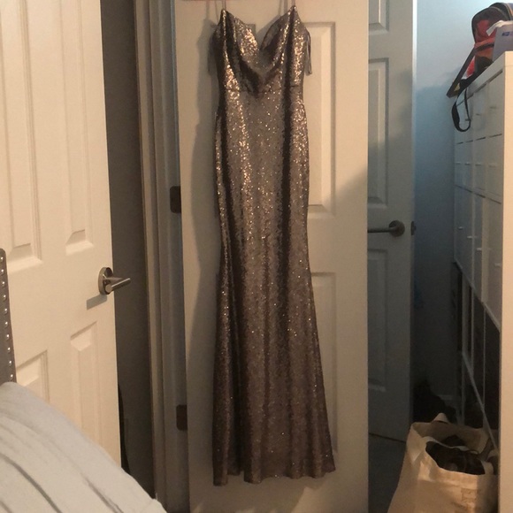 Dresses Silver Sequin Prom Dress Poshmark